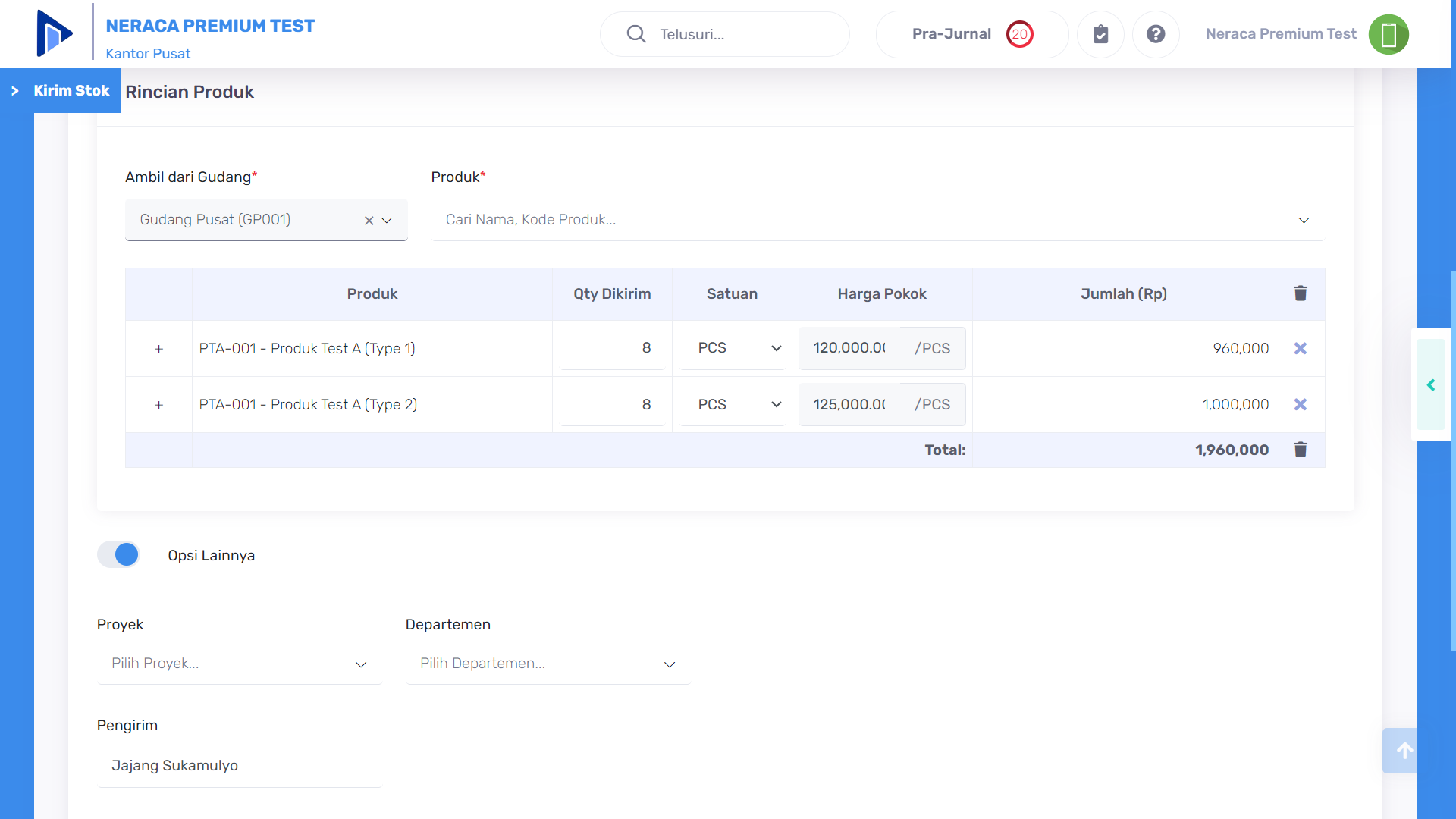 Contoh pengisian form kirim transfer stok (2)