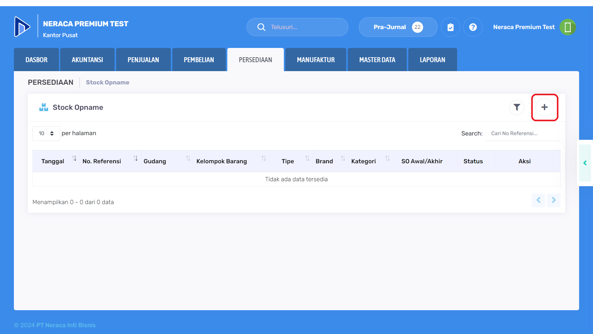 Menambah data stok opname